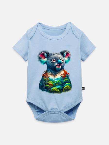 Koala - Baby Premium Kurzarmbody - Hellblau