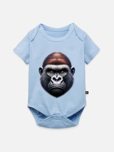 Gorilla - Baby Premium Kurzarmbody - Hellblau