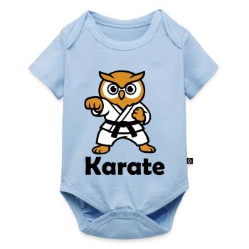 Karate Owl - Baby Premium short-sleeve bodysuit - light blue - Front