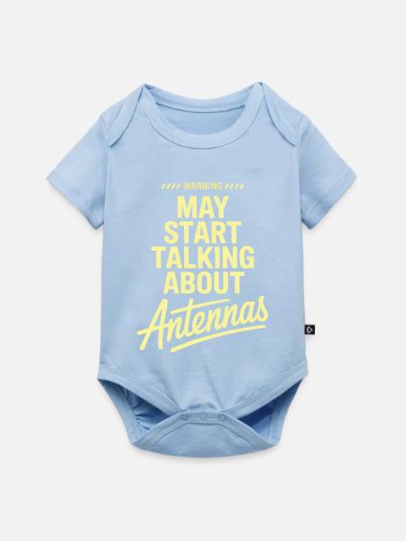 Antennen sprechen Tee - Baby Premium Kurzarmbody - Hellblau