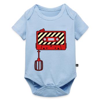 Mixtape vs. Mixer – Design culte de la musique rétro - Body à manches courtes Premium Bébé - bleu clair - Devant