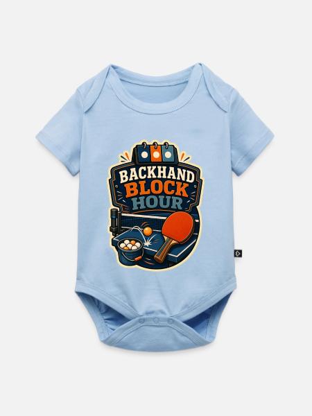 BACKHAND BLOCK HOUR Computer - Baby Premium Kurzarmbody - Hellblau
