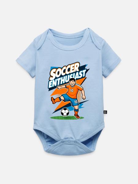 Soccer Enthusiast - Baby Premium Kurzarmbody - Hellblau