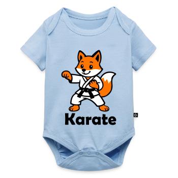Karate Fox - Baby Premium short-sleeve bodysuit - light blue - Front