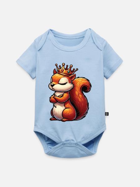 Eichhörnchen Eichhorn Eichhörnchenliebhaber Nager - Baby Premium Kurzarmbody - Hellblau