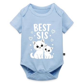 Meilleures sœurs Chats Meilleures Sœurs Chat - Body à manches courtes Premium Bébé - bleu clair - Devant