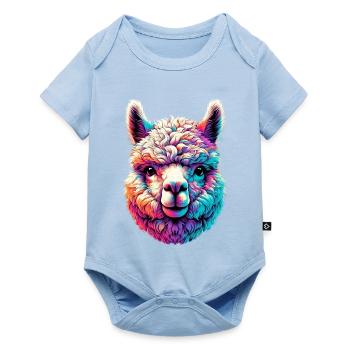 Alpaca - Baby Premium short-sleeve bodysuit - light blue - Front
