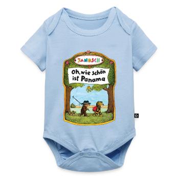 Jansoch Mit Spruch Oh Wie Schön Ist Panama - Baby Premium Kurzarmbody - Hellblau - Vorne
