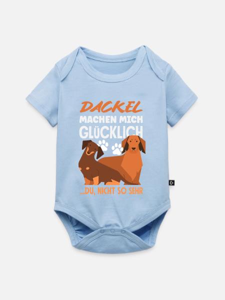 Dackel Machen Glücklich - Baby Premium Kurzarmbody - Hellblau