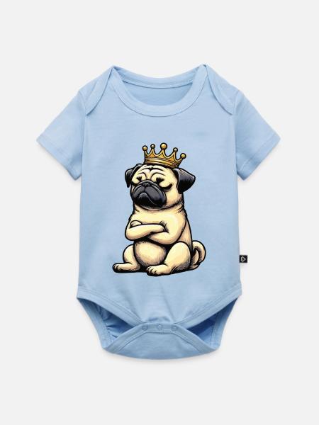 Mops Möpse Mopsbesitzer Mopsliebhaber Mopshalter - Baby Premium Kurzarmbody - Hellblau