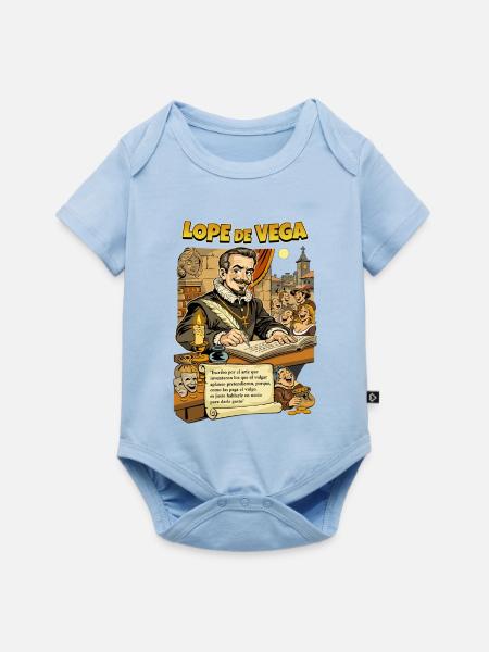 Lope de Vega - Baby Premium Kurzarmbody - Hellblau