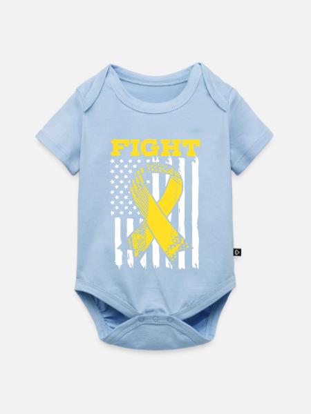 Endo Endometriose - Baby Premium Kurzarmbody - Hellblau