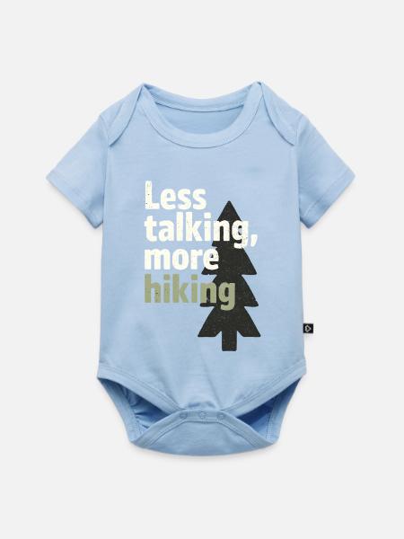 Weniger reden, mehr Wandern - Baby Premium Kurzarmbody - Hellblau
