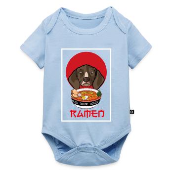 German Shorthaired Pointer Ramen Dog Japanese Art - Baby Premium short-sleeve bodysuit - light blue - Front