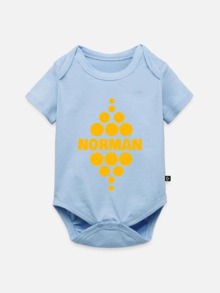Norman als Vorname - Baby Premium Kurzarmbody - Hellblau