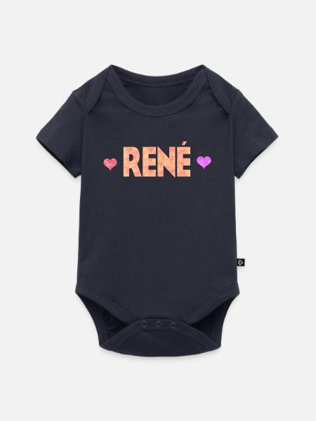 René - Baby Premium Kurzarmbody - Navy