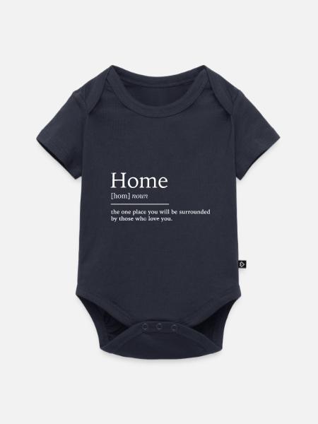 Home zuhause - Baby Premium Kurzarmbody - Navy