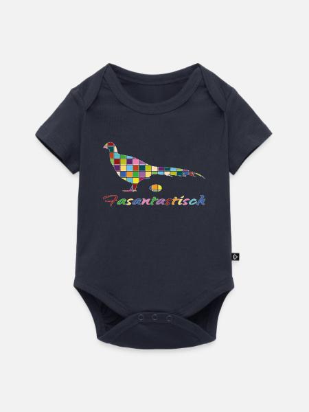 Fasantastisch Mosaik - Baby Premium Kurzarmbody - Navy