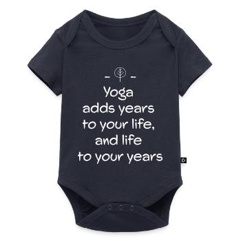 Yoga - Body à manches courtes Premium Bébé - bleu marine - Devant