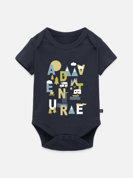 Outdoor Abenteuer - Baby Premium Kurzarmbody - Navy