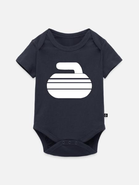 Curling-Stein - Baby Premium Kurzarmbody - Navy