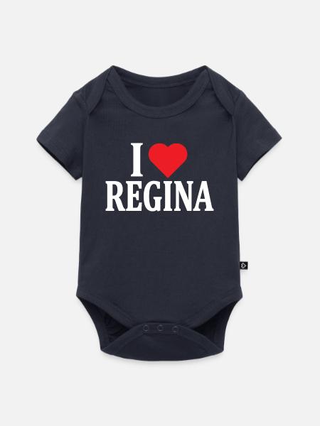 T-Shirt Ich liebe Regina T-Shirt Geschenkidee - Baby Premium Kurzarmbody - Navy