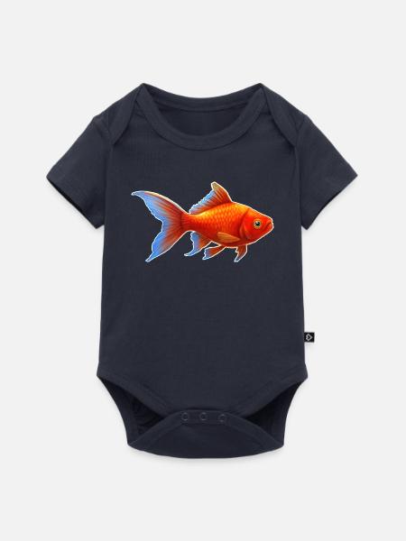 Goldfisch Nr.4 - Baby Premium Kurzarmbody - Navy