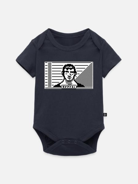 8bit portrait - Baby Premium Kurzarmbody - Navy