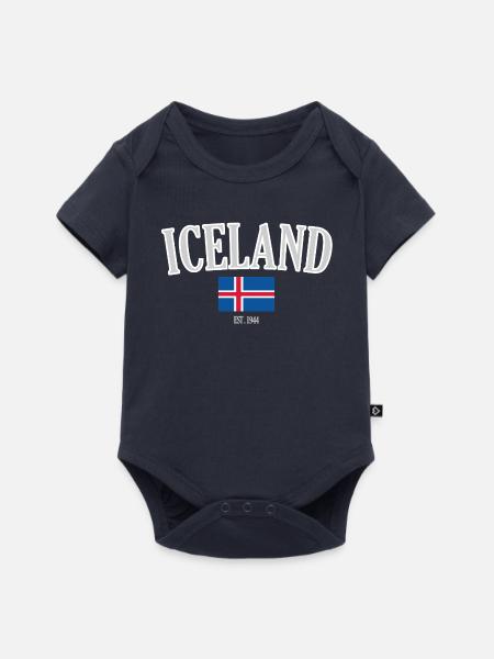 Island seit 1944 - Baby Premium Kurzarmbody - Navy