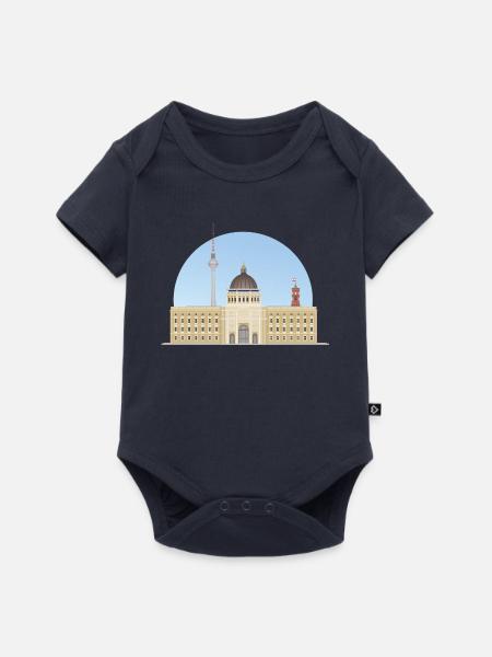 Berliner Schloss (aka Humboldtforum) - Baby Premium Kurzarmbody - Navy