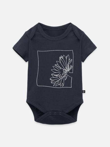 Kornblume minimalistisch - Baby Premium Kurzarmbody - Navy