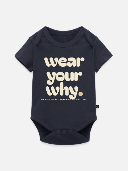 Trag dein Warum - Baby Premium Kurzarmbody - Navy