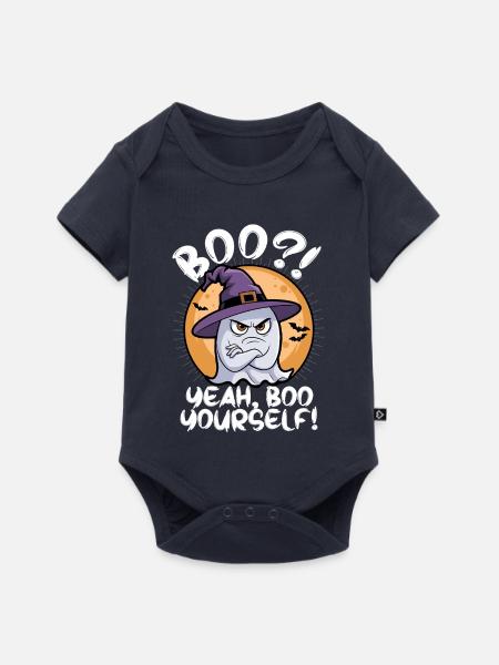 Grimmiger Halloween Geist - Baby Premium Kurzarmbody - Navy
