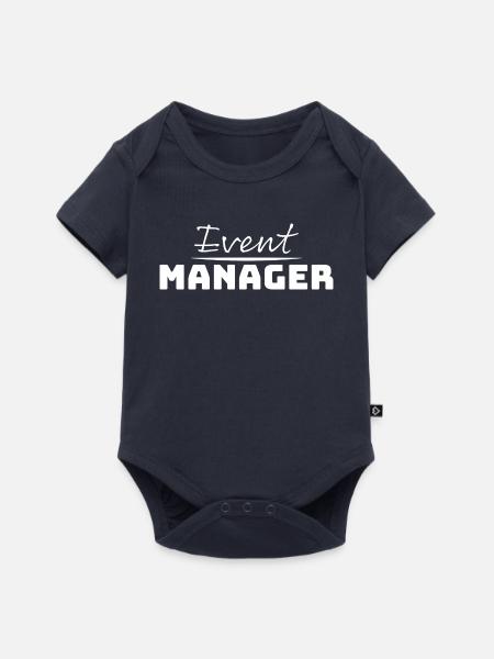 Tshirt fuer Event Manager white - Baby Premium Kurzarmbody - Navy