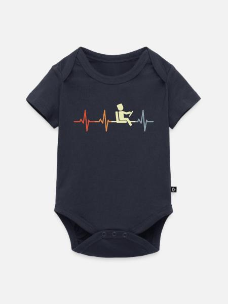 Herzschlag Busfahrer - Baby Premium Kurzarmbody - Navy