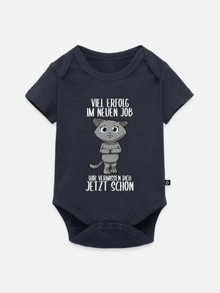 Abschied Jobwechsel Lustiges Abschiedsgeschenk - Baby Premium Kurzarmbody - Navy