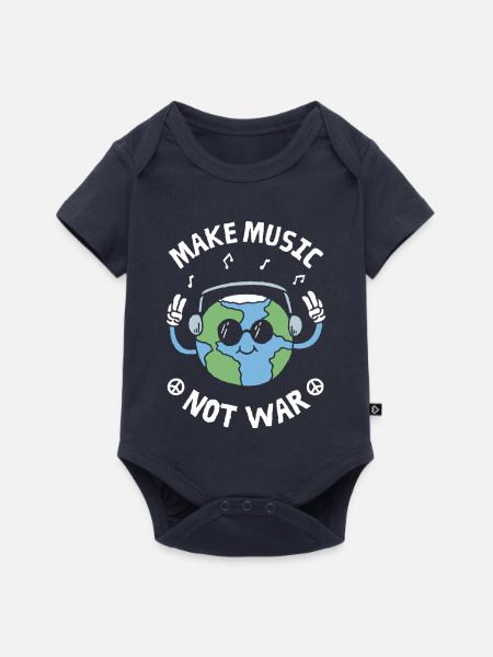 Make Music Not War - Baby Premium Kurzarmbody - Navy