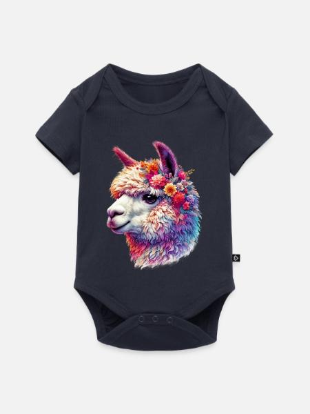 Alpaka - Baby Premium Kurzarmbody - Navy