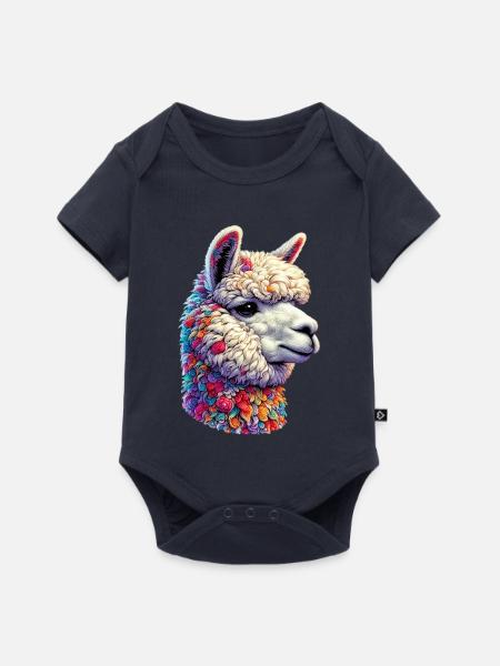 Alpaka - Baby Premium Kurzarmbody - Navy