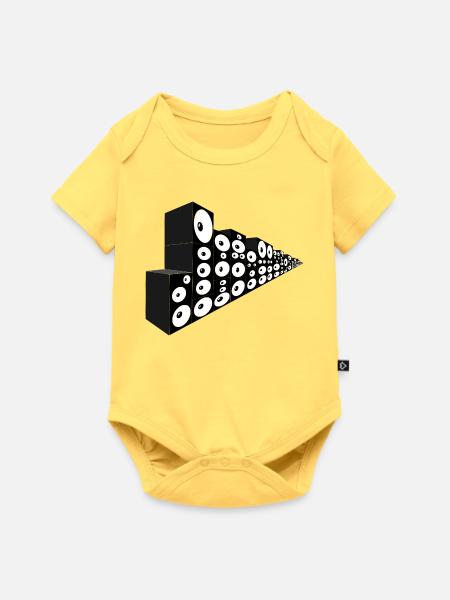 Unendliche Klangwand - Baby Premium Kurzarmbody - Pastellgelb