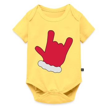 Noël - Body à manches courtes Premium Bébé - jaune pastel - Devant