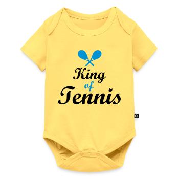 tennis - Body à manches courtes Premium Bébé - jaune pastel - Devant