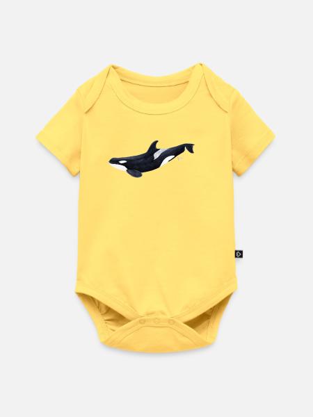 Orca - Schwertwal - ecause - Baby Premium Kurzarmbody - Pastellgelb