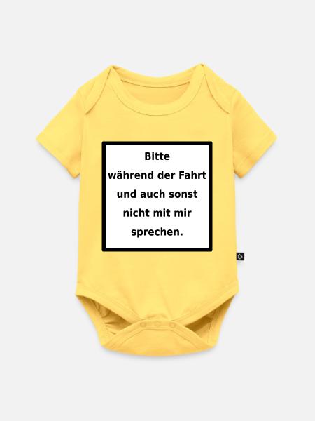 Genereller Warnhinweis. (black/white) - Baby Premium Kurzarmbody - Pastellgelb