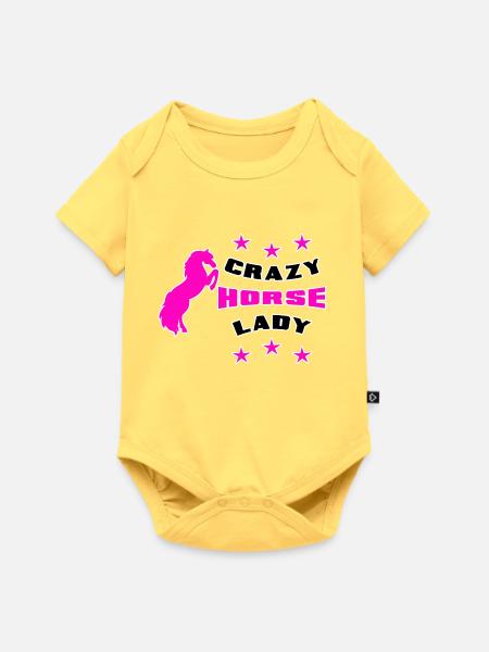 Crazy Horse Lady - Baby Premium Kurzarmbody - Pastellgelb