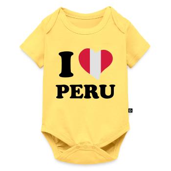 I love peru. - Baby Premium short-sleeve bodysuit - sky yellow - Front