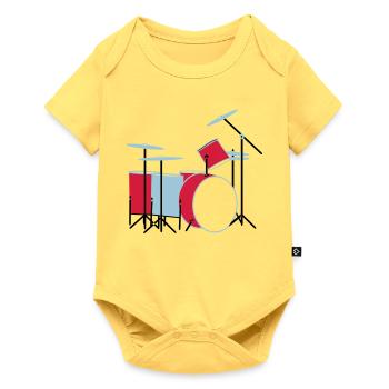 coloured_drums - Baby Premium Kurzarmbody - Pastellgelb - Vorne