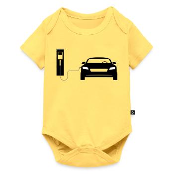 Charging station - Baby Premium short-sleeve bodysuit - sky yellow - Front