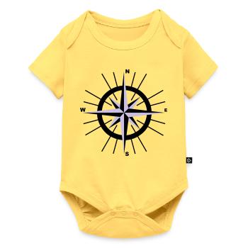 Compass nautique - Body à manches courtes Premium Bébé - jaune pastel - Devant