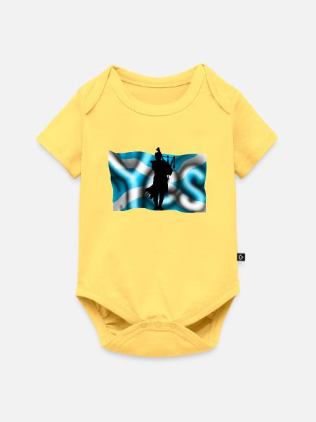 Scotland yes - Baby Premium Kurzarmbody - Pastellgelb